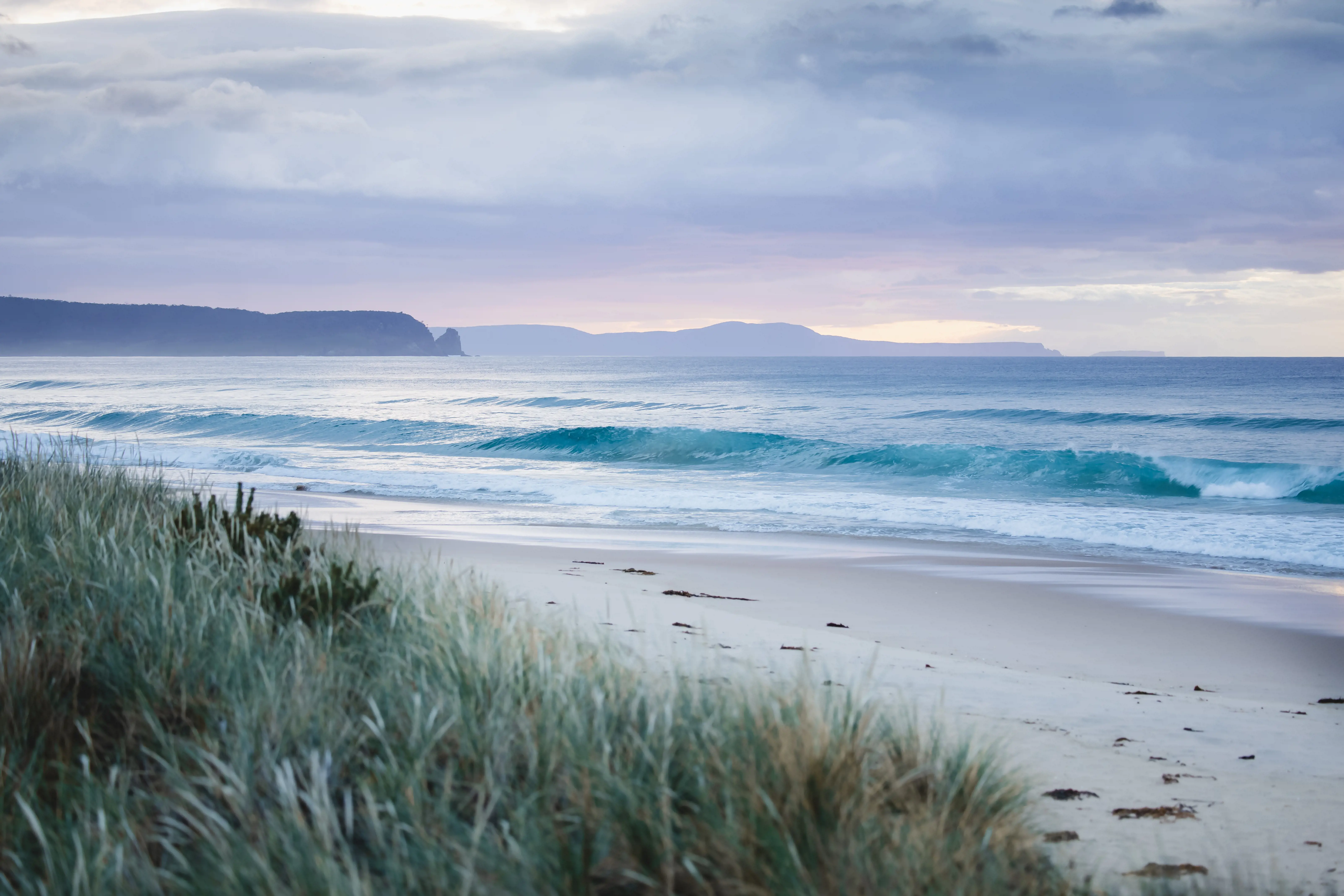 Bruny Island Accommodation | view of the beach and ocean at The Neck at Bruny Island