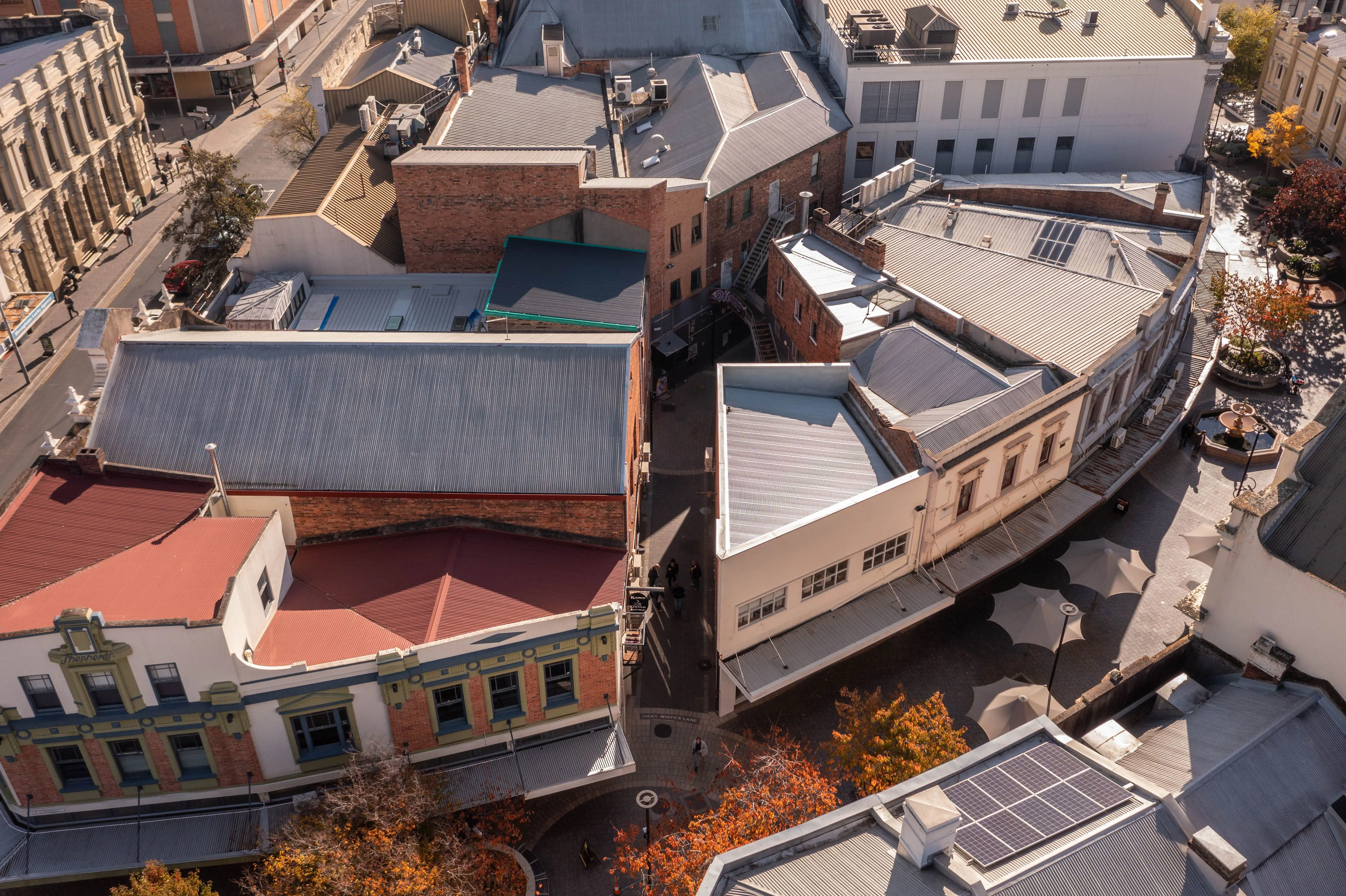 Aerial view of quadrant mall