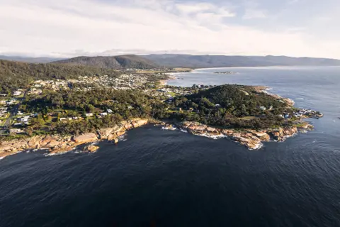 Bicheno Accommodation | Aerial view of Bicheno Tasmania