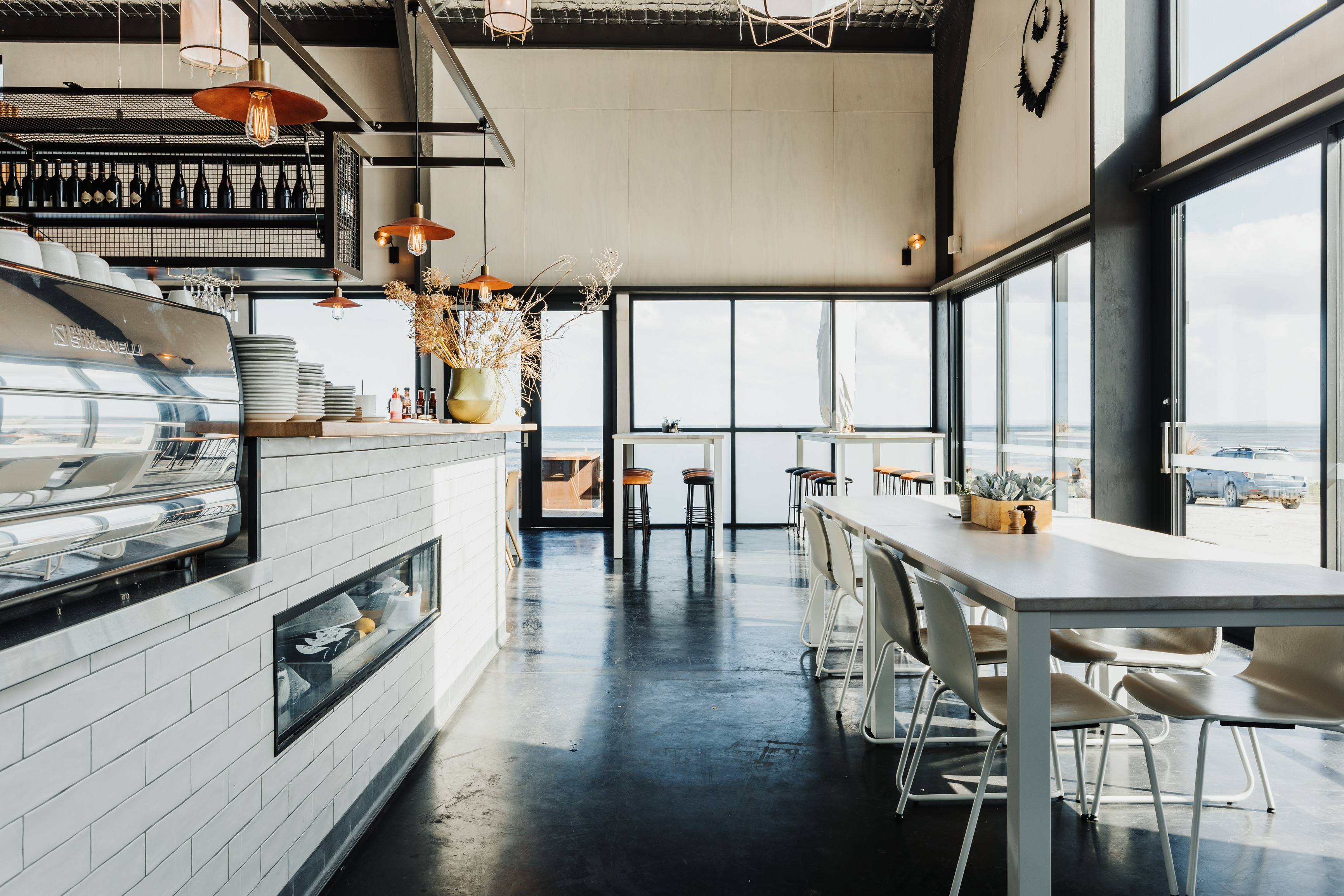 "Stunning image of inside The Flinders Wharf, a licensed cafe/restaurant. "