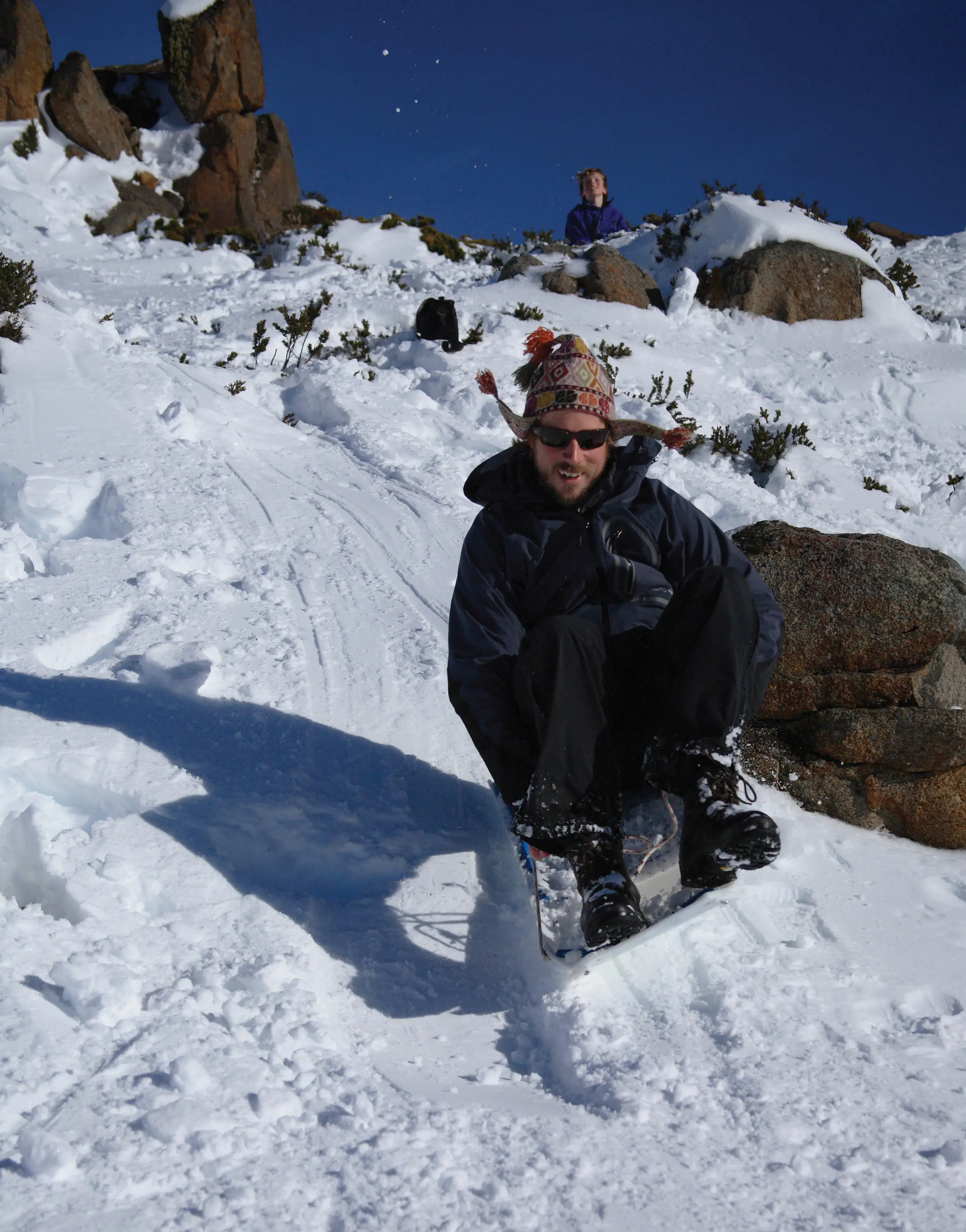 Tobogganing on kunanyi / Mt Wellington