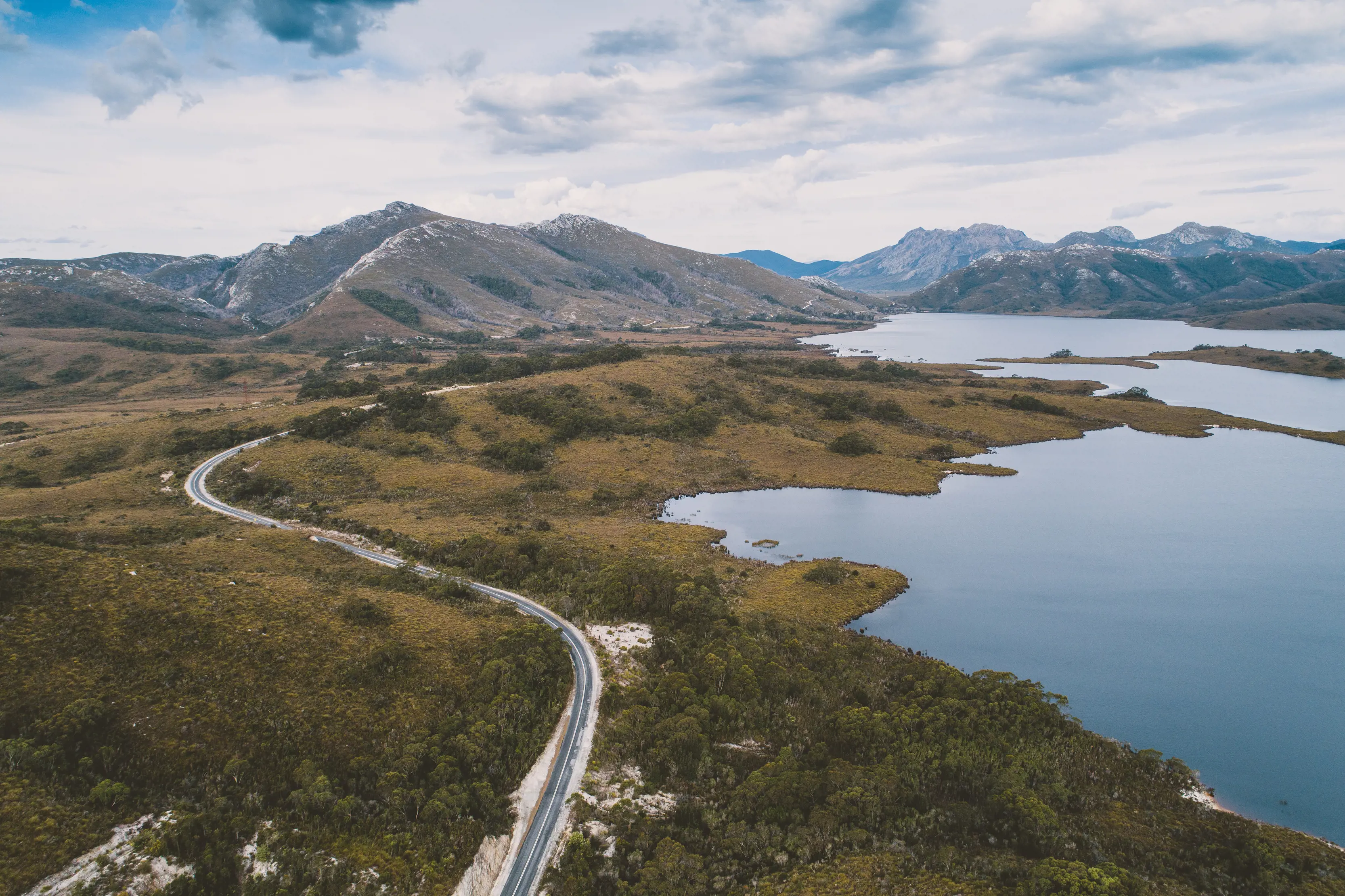 "Landscape of Gordon River Road, facing towards Strathgordon. "