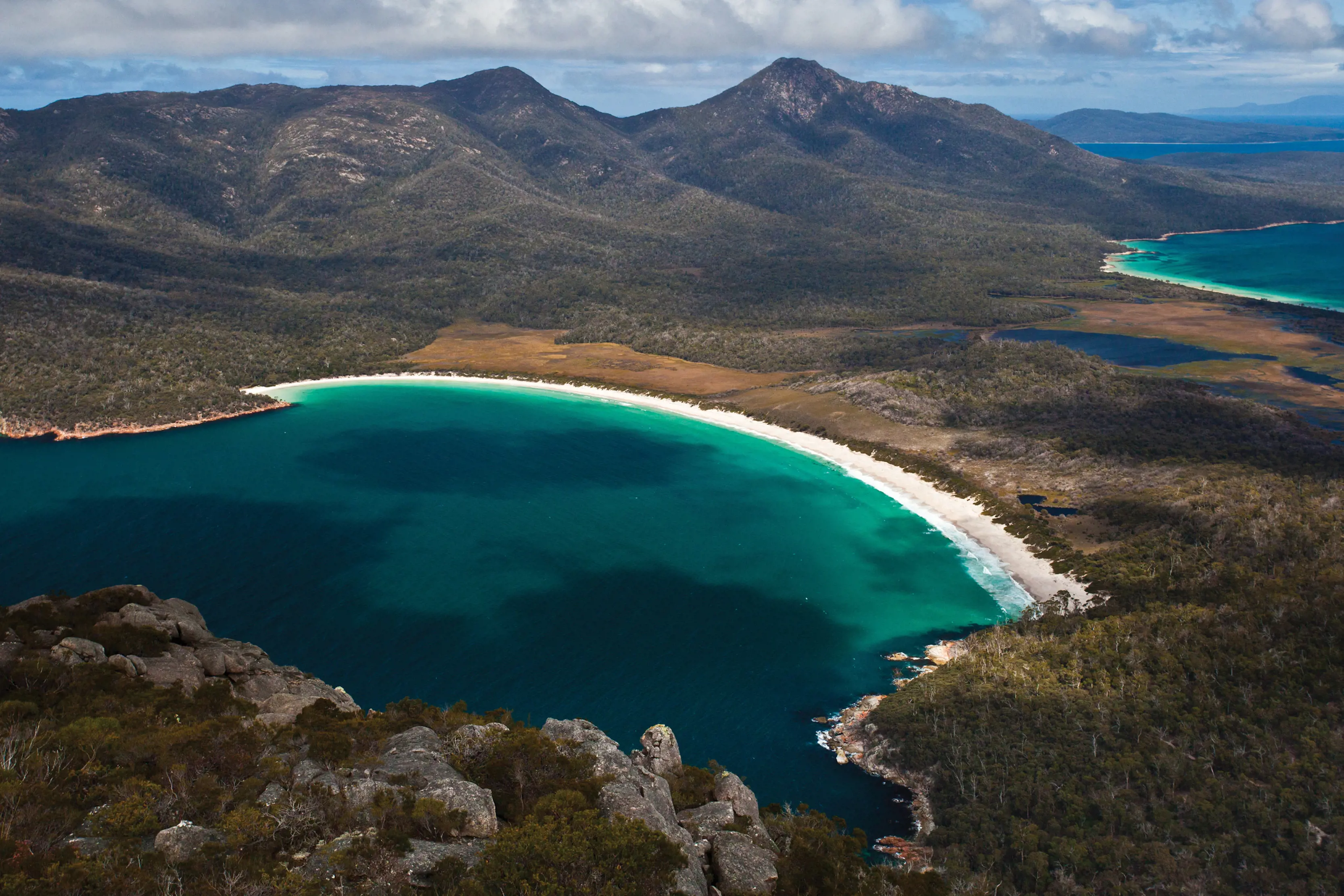 Wineglass Bay from Mount Amos