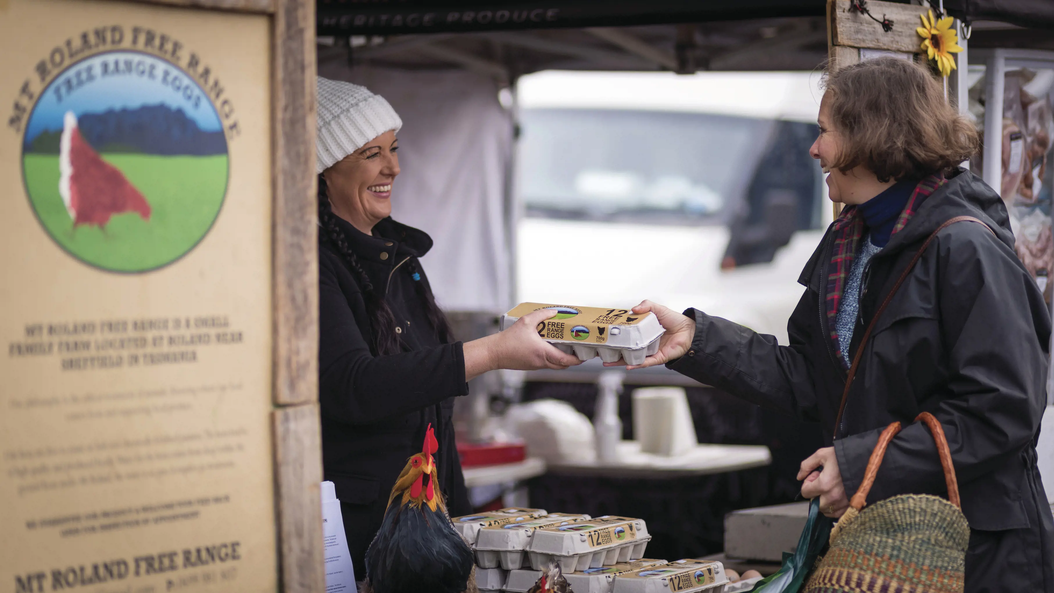 Harvest Launceston Farmers' Market - Mt Roland Free Range Eggs