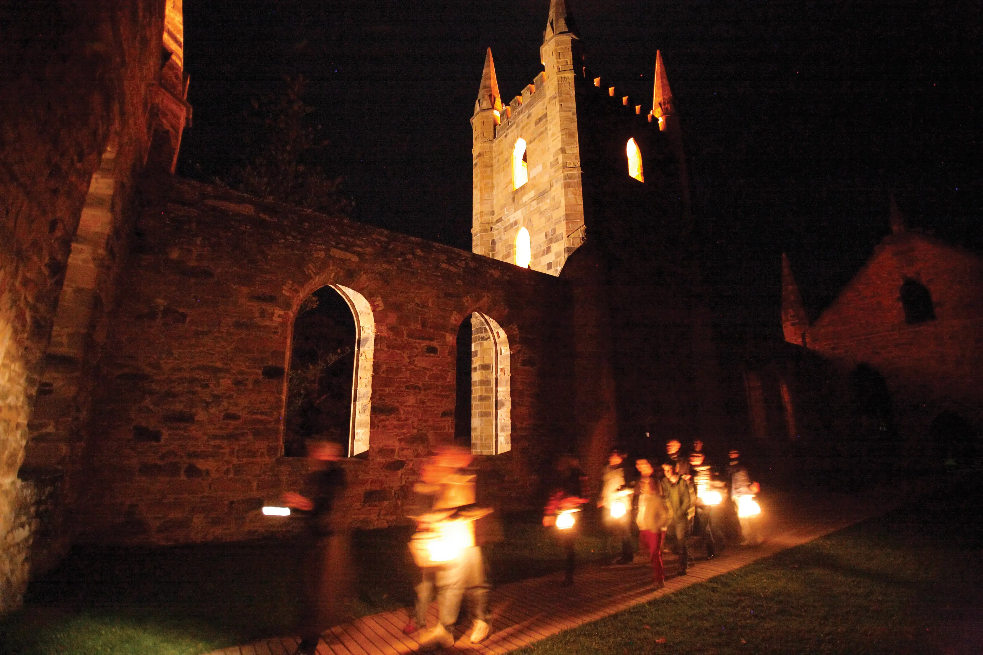 Ghost Tour outside The Church - Port Arthur Historic Site